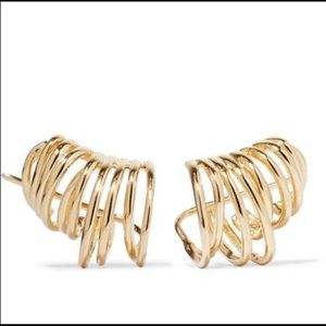 Elizabeth and James cuff style earrings in gold